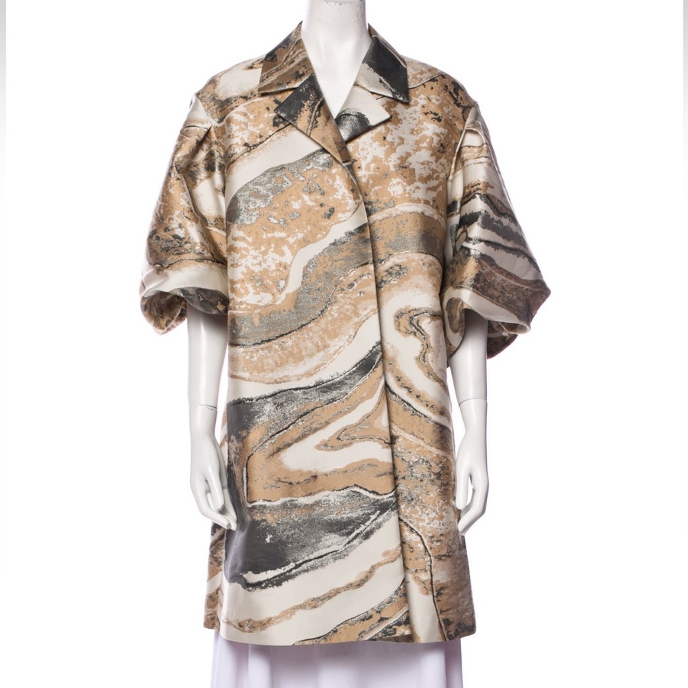 Lafayette 148 New York Marble Print Coat